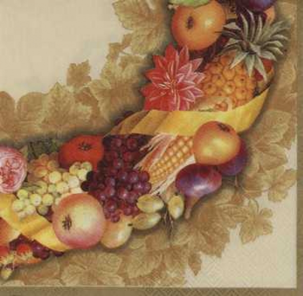 Serviette Herbstkranz, Rarität
